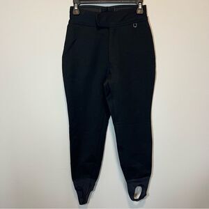 Schoeller Vintage Stirrup Ski Pants Black Wool Blend